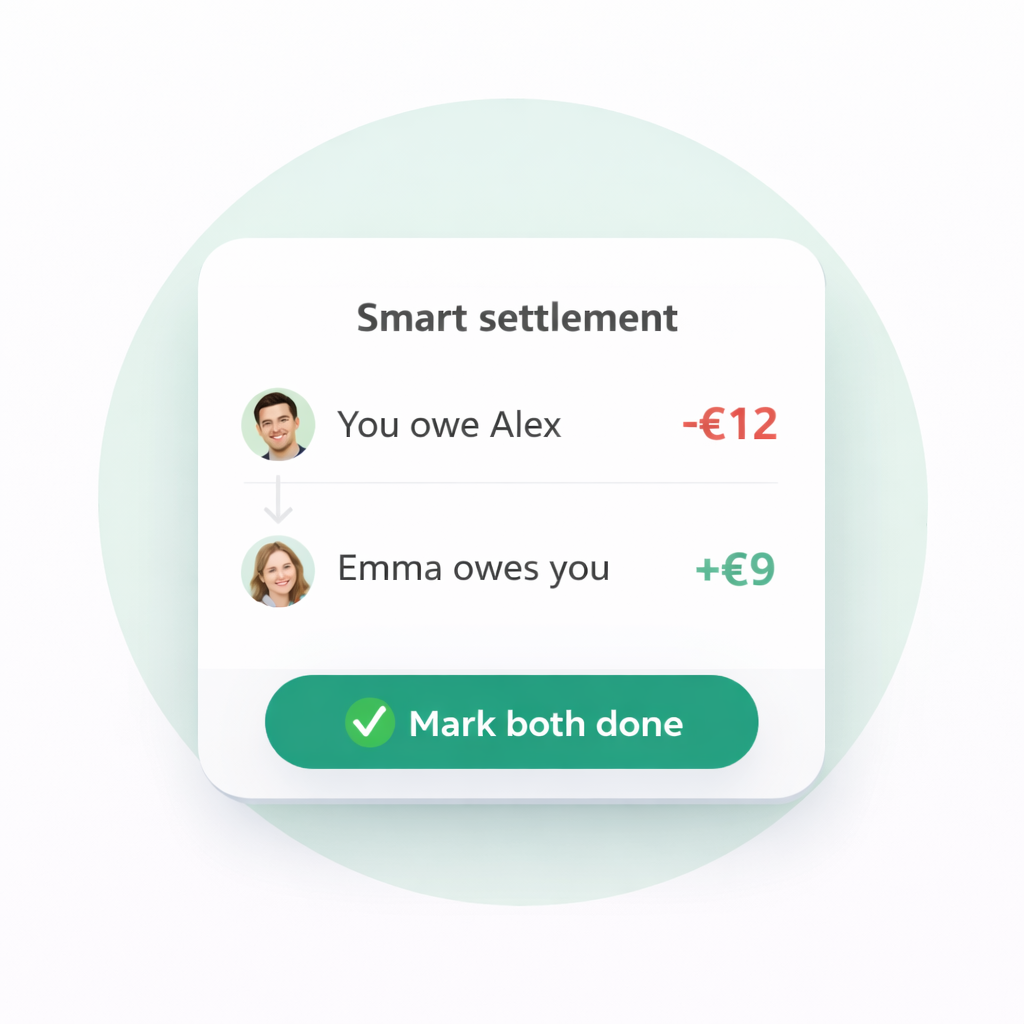 Schermata saldo — trasferimenti ridotti al minimo