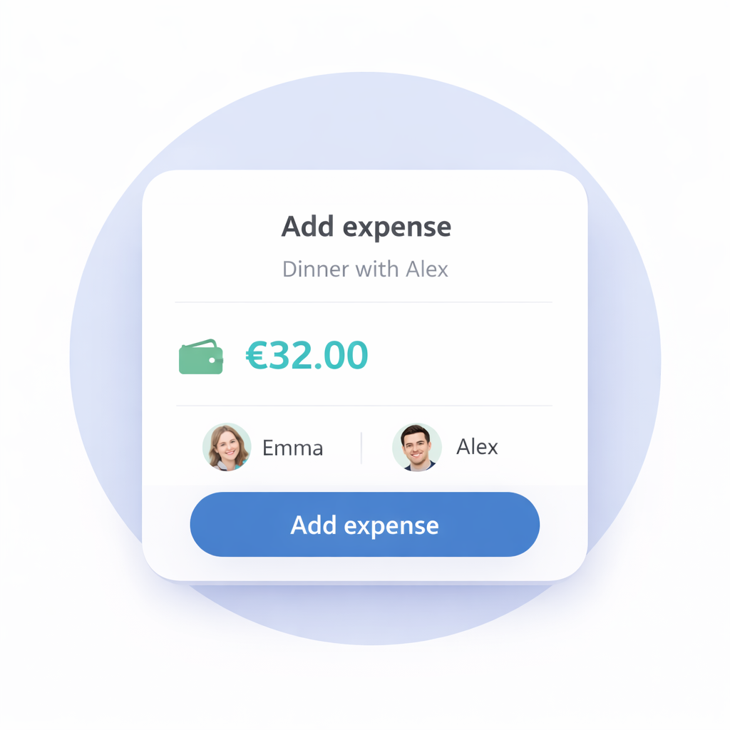 Opzioni di divisione — uguale, personalizzato, percentuale, esclusione